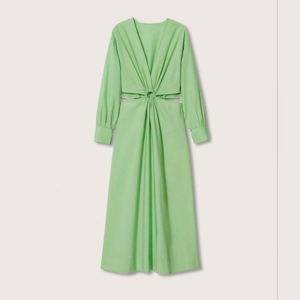 MANGO Vent cotton dress - Picture 7 of 8